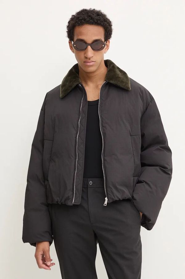 Nanushka Jakna Nanushka ZACHARIE za muškarce, boja: crna, za zimu, oversize, NU24PFJK01499