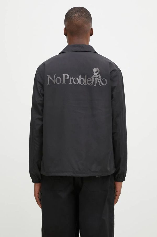 No Problemo Jakna No Problemo No Problemo Nylon Coach Jacket za muškarce, boja: crna, za prijelazno razdoblje, NP70400.02