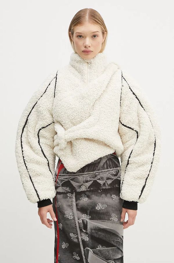 Ottolinger Jakna Ottolinger Asymmetrical Teddy Jacket za žene, boja: bež, za prijelazno razdoblje, 1090603121