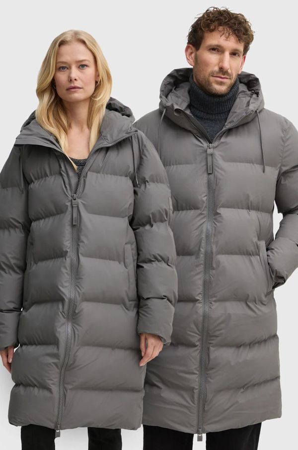 Rains Jakna Rains Alta Longer Puffer Jacket W3T4 boja: siva, za zimu, 15130-13