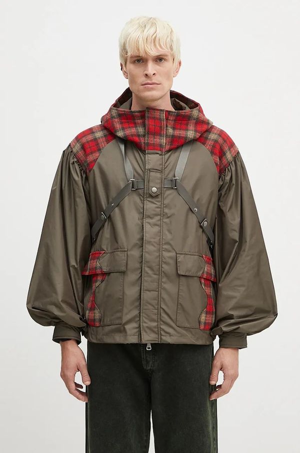 Andersson Bell Jakna s dodatkom vune Andersson Bell Puff Sleeve Harness Jumper boja: zelena, za prijelazno razdoblje, oversize, awa625u