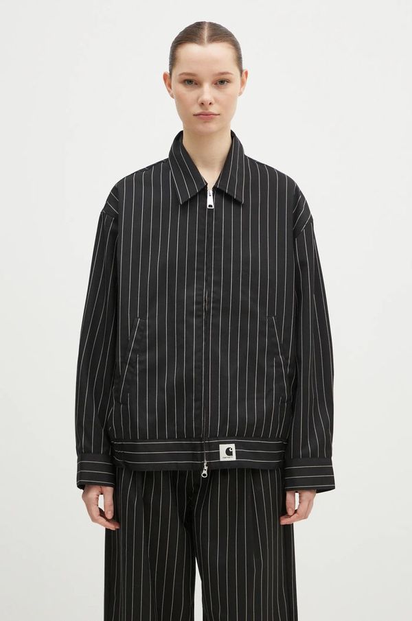 Carhartt WIP Jakna s dodatkom vune Carhartt WIP Seaton Jacket boja: crna, za prijelazno razdoblje, oversize, I034449.2MBXX