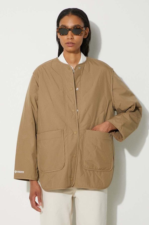 Samsoe Samsoe Jakna Samsoe Samsoe Saya za žene, boja: smeđa, za prijelazno razdoblje, F24200019