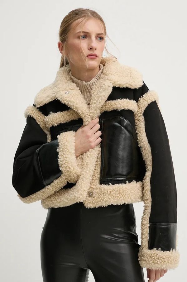 Stand Studio Jakna Stand Studio Edith Jacket za žene, boja: crna, za prijelazno razdoblje, oversize, 61950-9077