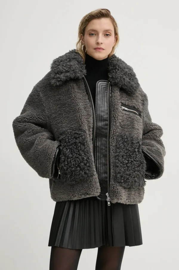 Stand Studio Jakna Stand Studio Joann Jacket za žene, boja: siva, za prijelazno razdoblje, 61955-9071