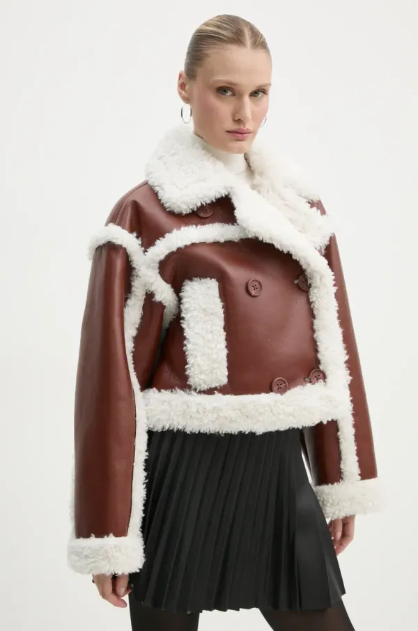 Stand Studio Jakna Stand Studio Kristy Jacket za žene, boja: smeđa, za prijelazno razdoblje, 61090-9010