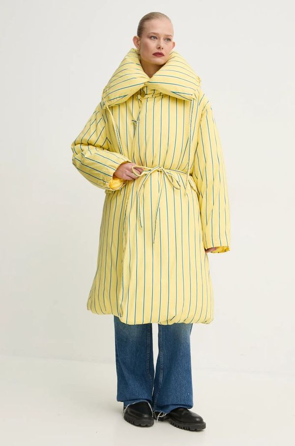 Sunnei Jakna Sunnei za žene, boja: žuta, za zimu, oversize, RTWXOUW012