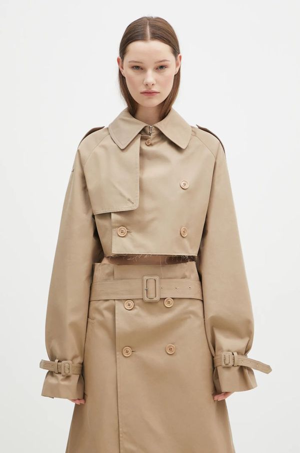 Vetements Jakna VETEMENTS Deconstructed Trenchcoat za žene, boja: bež, za prijelazno razdoblje, WA66JA400S