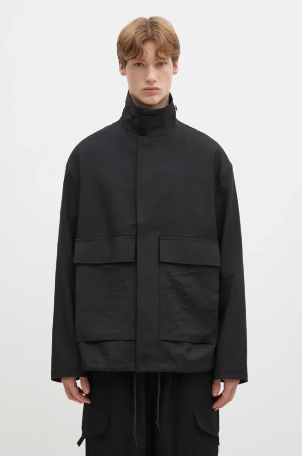 Y-3 Jakna Y-3 Sport Uniform Coach za muškarce, boja: crna, za prijelazno razdoblje, JN4907