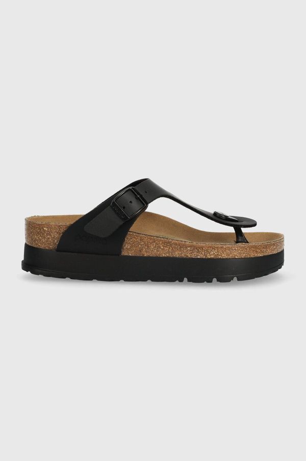 Birkenstock Japanke Birkenstock Gizeh Platform Flex za žene, boja: crna, s platformom, 1027367