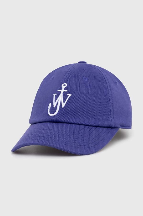 JW Anderson Pamučna kapa sa šiltom JW Anderson Baseball Cap boja: ljubičasta, s aplikacijom, AC0198.FA0349.830