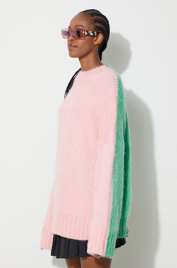 JW Anderson Pulover s dodatkom vune JW Anderson za žene, boja: ružičasta, topli, KW1018.YN0272