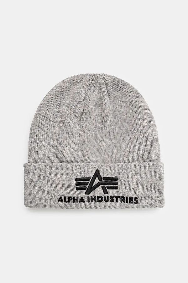 Alpha Industries Kapa Alpha Industries boja: siva, od tanke pletenine