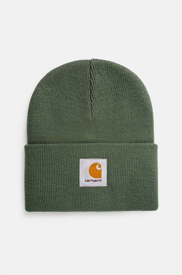 Carhartt WIP Kapa Carhartt WIP Acrylic Watch Hat boja: zelena, od debelog pletiva, I020222.29NXX