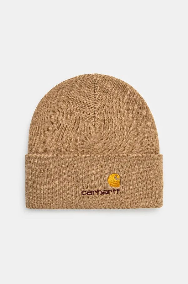 Carhartt WIP Kapa Carhartt WIP American Script Beanie boja: zelena, I034235.2FSXX