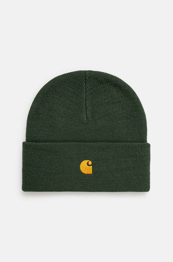 Carhartt WIP Kapa Carhartt WIP Chase Beanie boja: zelena, I026222.2CXXX