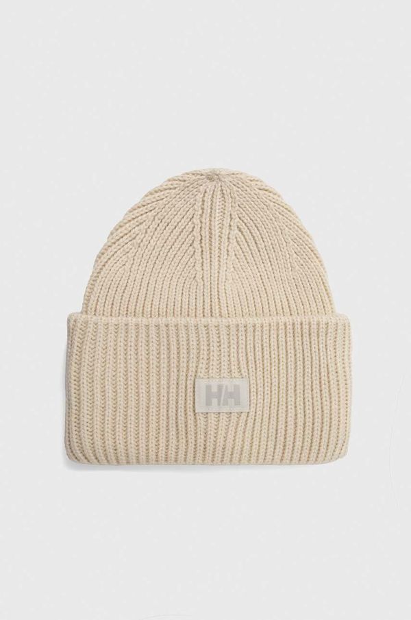 Helly Hansen Kapa Helly Hansen HH RIB BEANIE boja: bež, od debelog pletiva, 54020