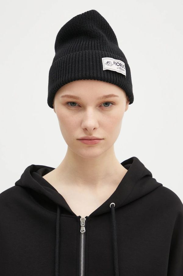Fiorucci Kapa s dodatkom vune Fiorucci Knit Logo Beanie boja: crna, vunena, U01FPAHA216KN05BK01