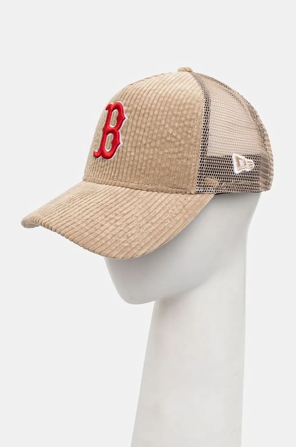 New Era Kapa sa šiltom New Era CORD TRUCKER BOSTON RED SOX boja: bež, s aplikacijom, 60565522
