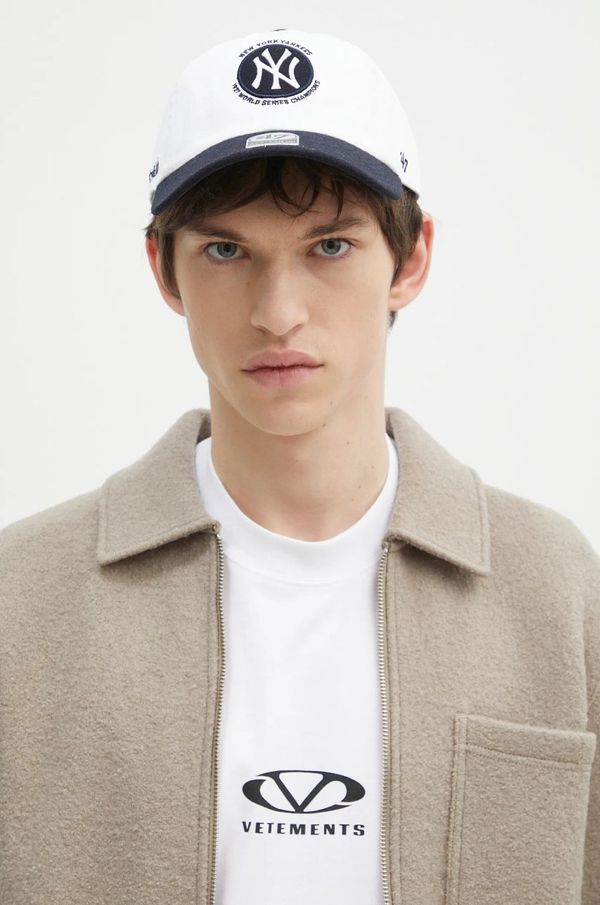 Sporty & Rich Kapa sa šiltom s dodatkom vune Sporty & Rich Champions boja: bijela, s aplikacijom, AC060505636WH22