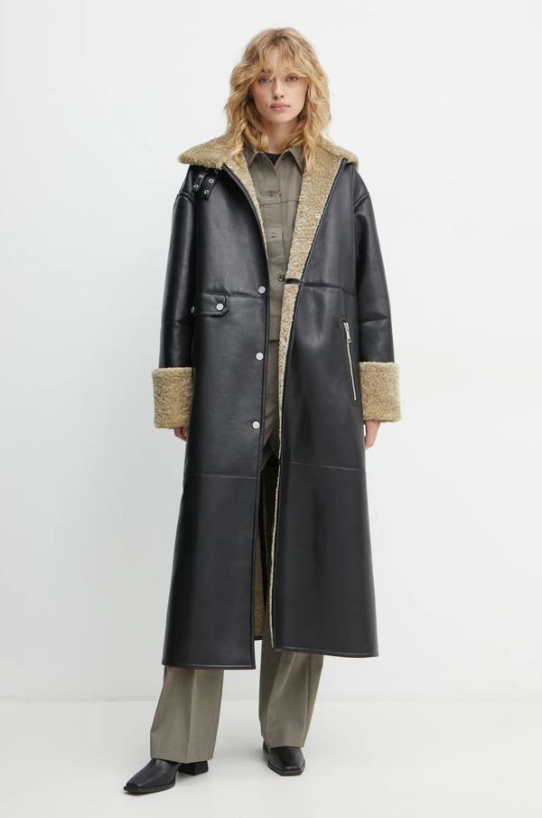 Nanushka Kaput Nanushka LIESEL za žene, boja: crna, za prijelazno razdoblje, NW24FWOW38370