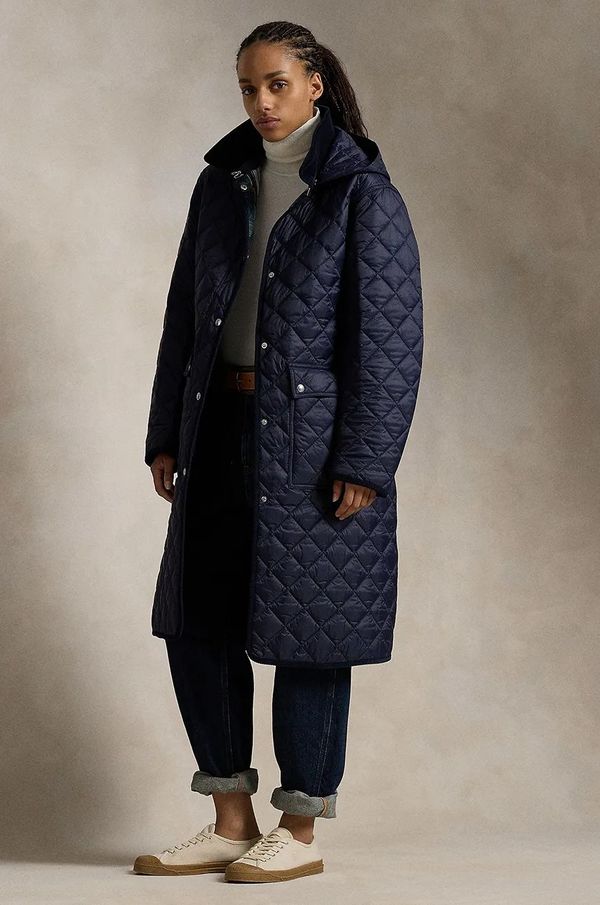 Polo Ralph Lauren Kaput Polo Ralph Lauren za žene, boja: tamno plava, za zimu, 211941002