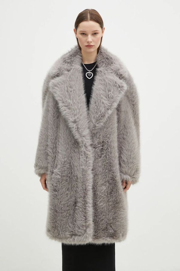 Sportmax Kaput Sportmax Manico za žene, boja: siva, za prijelazno razdoblje, 2422906012600