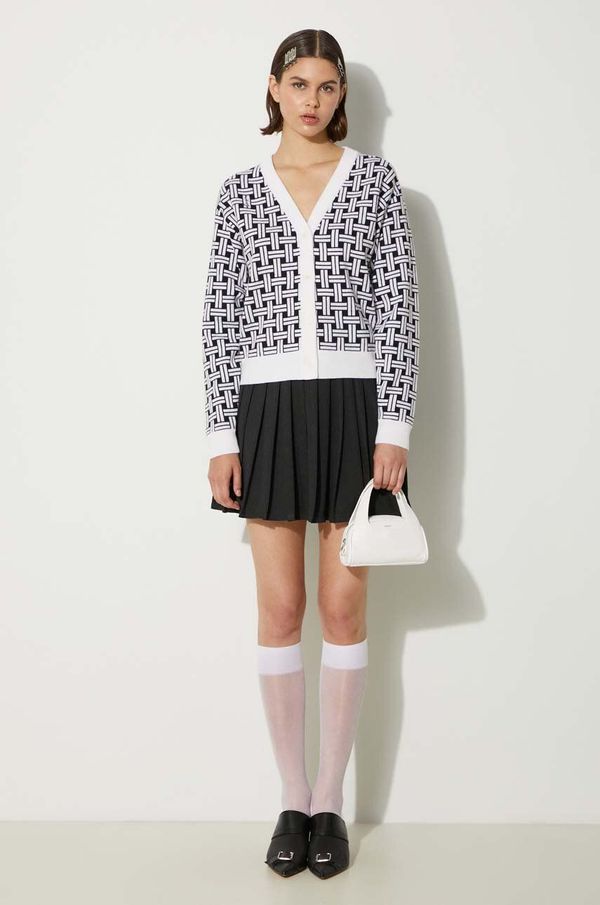 Kenzo Kardigan s primjesom vune Kenzo Weave Cardigan boja: bijela, FE62CA4723CA.02