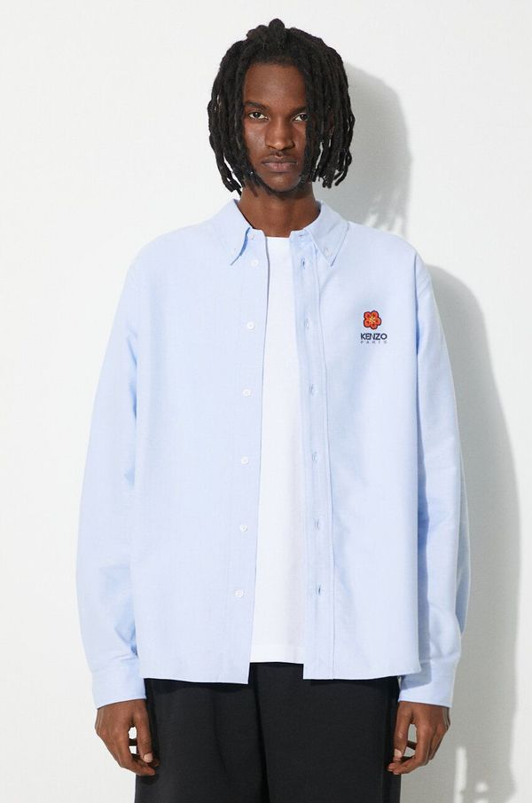 Kenzo Pamučna košulja Kenzo Boke Flower Crest Casual Shirt za muškarce, regular, s button-down ovratnikom, FD55CH4109LO.64