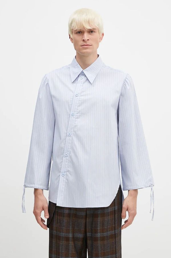 Andersson Bell Košulja Andersson Bell Bouquet Stripe Asymmetric Shirt za muškarce, relaxed, s klasičnim ovratnikom, atb1140m