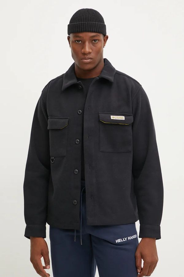 Columbia Košulja Columbia Wallowa za muškarce, boja: crna, regular, s klasičnim ovratnikom, 2090791