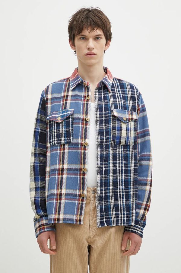 Human Made Košulja Human Made Crazy Check Longsleeve Shirt za muškarce, relaxed, s klasičnim ovratnikom, HM28SH014