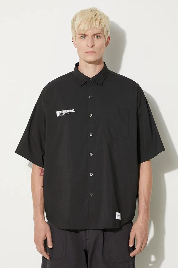 Neighborhood Košulja NEIGHBORHOOD Over Shirt za muškarce, boja: crna, regular, s klasičnim ovratnikom, 241SPNH.SHM04