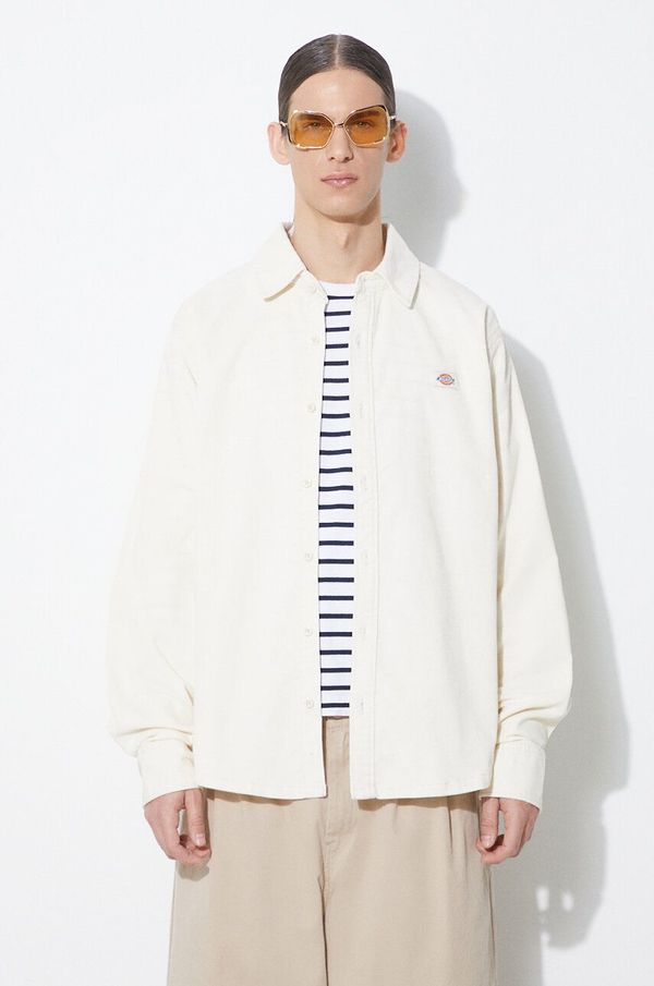 Dickies Košulja od samta Dickies Chase City boja: bež, regular, s klasičnim ovratnikom, DK0A4YRZ