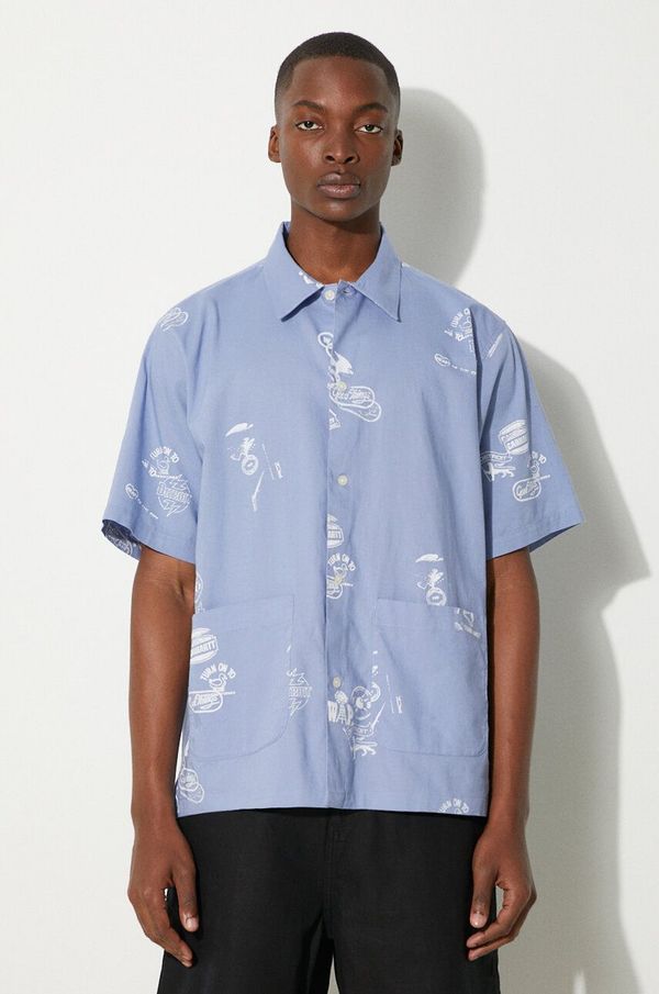 Carhartt WIP Košulja s dodatkom lana Carhartt WIP Stamp Shirt relaxed, s klasičnim ovratnikom, I033689.2M8XX