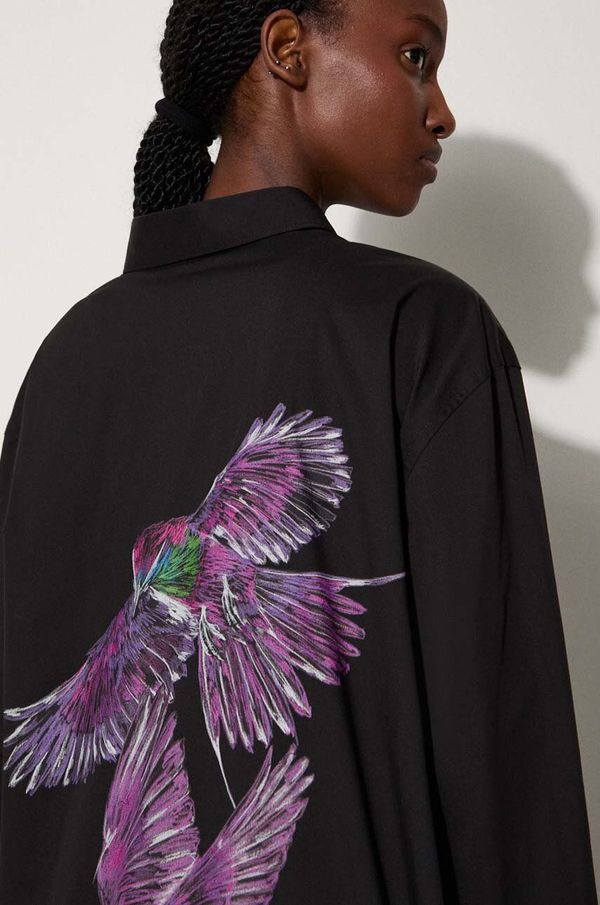 Y-3 Košulja Y-3 Graphic Shirt boja: crna, relaxed, s klasičnim ovratnikom, JE9274