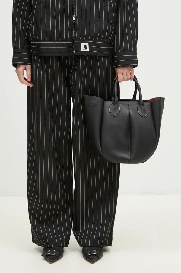 JW Anderson Kožna torba JW Anderson Small Punch Tote boja: crna, HB0680.LA0250.999