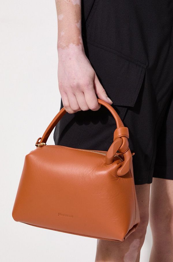 JW Anderson Kožna torba JW Anderson The Jwa Small Corner Bag boja: smeđa, HB0619.LA0307.142