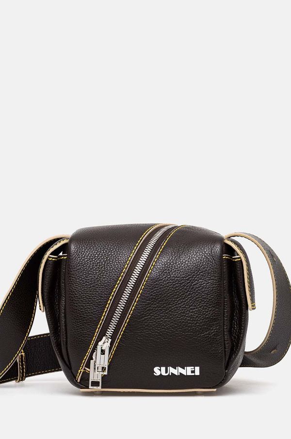 Sunnei Kožna torba Sunnei boja: smeđa, MACCWBAG005