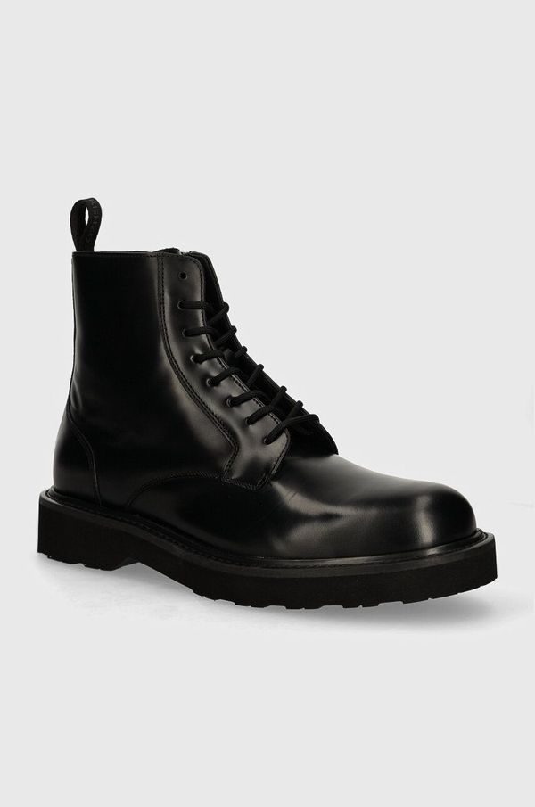 Kenzo Kožne cipele Kenzo Ukio Lace Up Boots za muškarce, boja: crna, FE65BT110L52.99