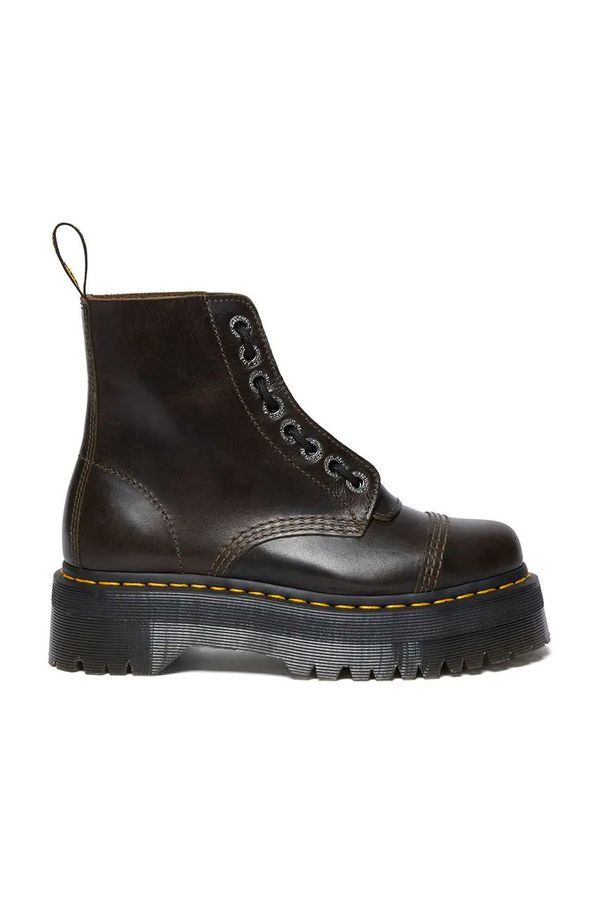 Dr. Martens Kožne čizme Dr. Martens Sinclair za žene, boja: smeđa, s platformom, DM31993302