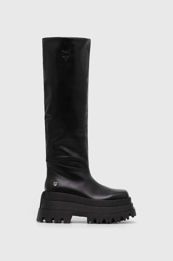 Naked Wolfe Kožne čizme Sasha Naked Wolfe Sasha za žene, boja: crna, s platformom, Sasha Black