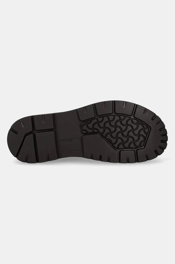 Birkenstock Kožne gležnjače Birkenstock Prescott Slip On za žene, boja: siva, ravni potplat, 1028139