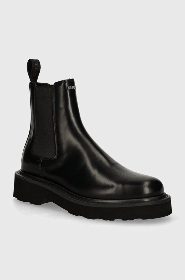 Kenzo Kožne gležnjače Kenzo Ukio Chelsea Boots za žene, boja: crna, ravni potplat, FE62BT115L52.99