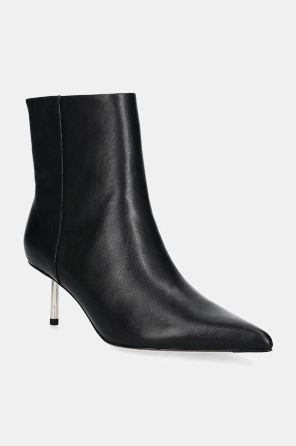 Stand Studio Kožne gležnjače Stand Studio Madison Studded Boot za žene, boja: crna, s tankom potpeticom, 66335-7770