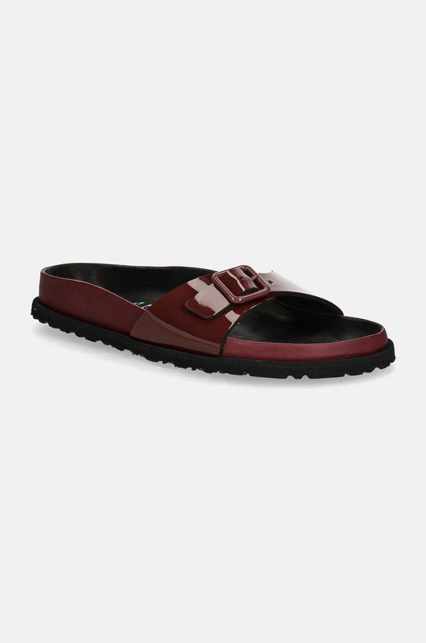 Birkenstock 1774 Kožne natikače Birkenstock 1774 Madrid Shiny Patent Leather za žene, boja: bordo, 1028659