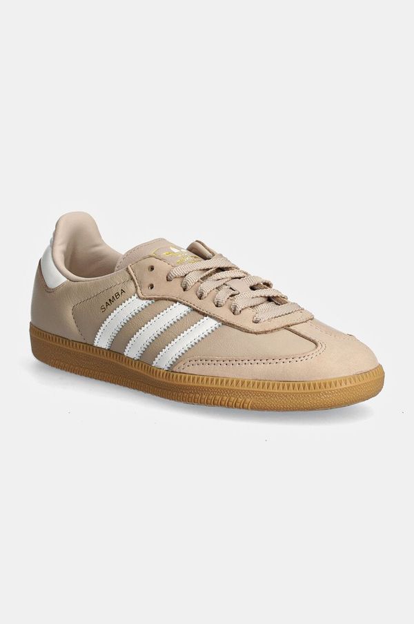 adidas Originals Kožne tenisice adidas Originals Samba OG boja: bež, IE6523