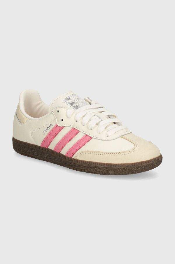 adidas Originals Kožne tenisice adidas Originals Samba OG W boja: bež, IG1962
