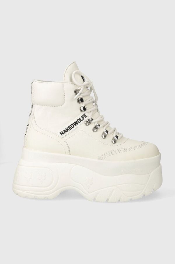 Naked Wolfe Kožne tenisice Naked Wolfe Spike boja: bijela