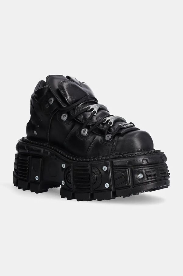 New Rock Kožne tenisice New Rock boja: crna, M-TANK106-C2